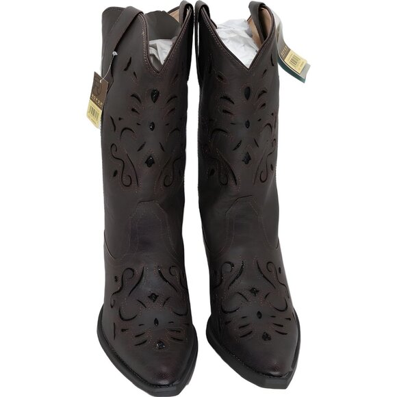 ROPER Chloe Snip Toe Western Boots Brown Women US 9.5 - Picture 5 of 6